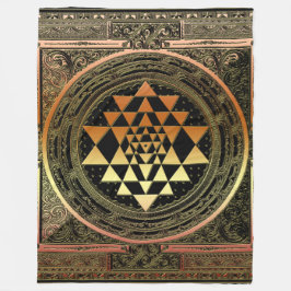 Fleece umfassendes SriYantra Yogaschwarzgold