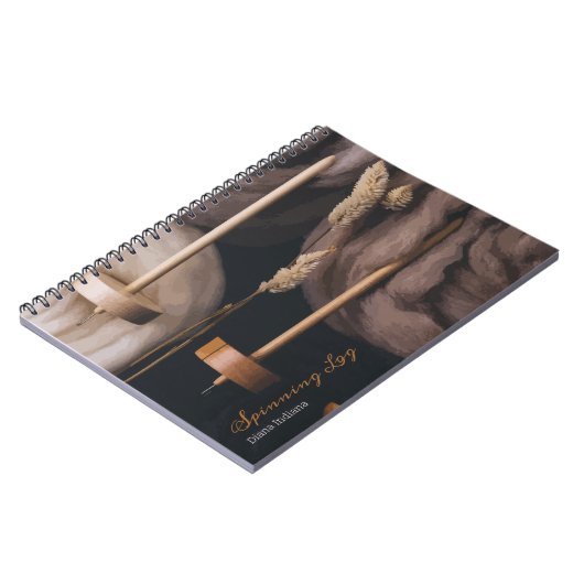 Fleece- und Drop-Spindeln Notizblock (Linke Seite)