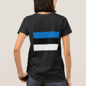 Fleece von Frauen Zip Jogger mit Flagge Estlands T-Shirt (Rückseite)