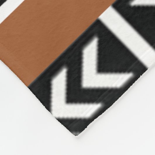 Fleece-Werbespot mit Aztec-Muster in Gold Fleecedecke (Ecke)