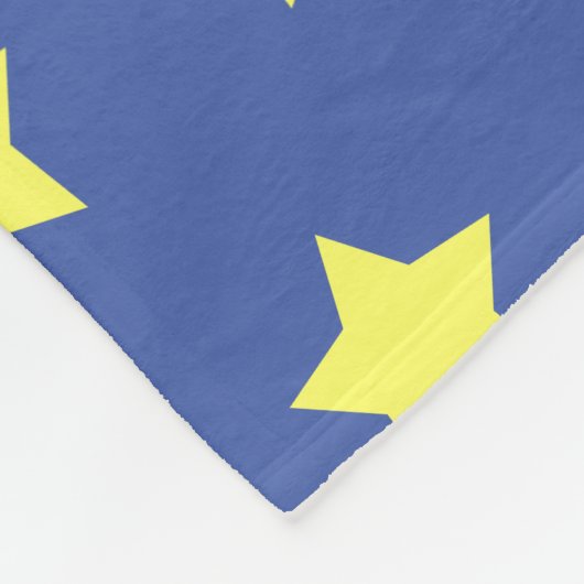 Fleece werfen - Kinder - Gelbe Sterne blau (Ecke)