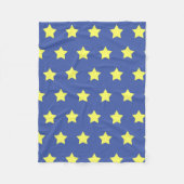 Fleece werfen - Kinder - Gelbe Sterne blau (Vorderseite)