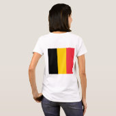 Fleece Zip Jogger mit belgischer Flagge T-Shirt (Schwarz voll)