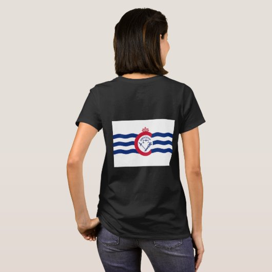 Fleece Zip Jogger mit Cincinnati-Flagge T-Shirt (Schwarz voll)