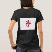 Fleece Zip Jogger mit der Fahne von Florenz T-Shirt (Rückseite)