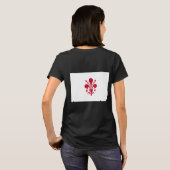 Fleece Zip Jogger mit der Fahne von Florenz T-Shirt (Schwarz voll)