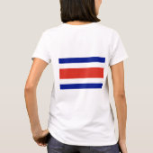 Fleece Zip Jogger mit der Flagge von Costa Rica T-Shirt (Rückseite)