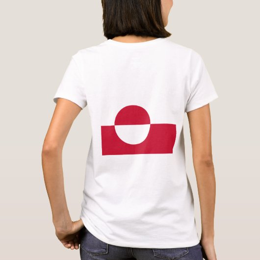 Fleece Zip Jogger mit grönländischen Fahnen T-Shirt (Rückseite)