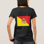 Fleece Zip Jogger mit Sizilienflagge T-Shirt (Rückseite)