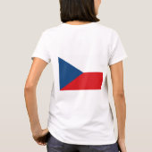 Fleece Zip Jogger mit tschechischer Fahne T-Shirt (Rückseite)