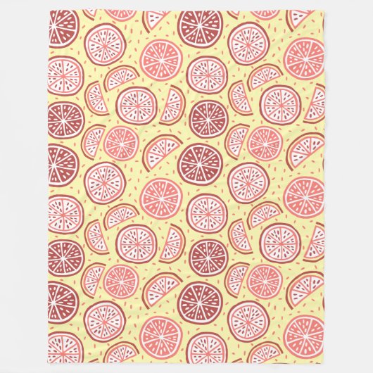 Fleecedecke aus Citrus Pattern (Vorderseite)