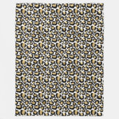 Fleecedecke aus Gold, Weiß und Schwarz (Vorderseite)