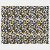 Fleecedecke aus Gold, Weiß und Schwarz (Vorderseite (Horizontal))