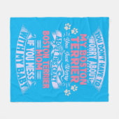 Fleecedecke "Boston Terrier". (Vorderseite (Horizontal))