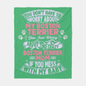 Fleecedecke "Boston Terrier". (Vorderseite)