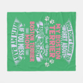 Fleecedecke "Boston Terrier". (Vorderseite (Horizontal))