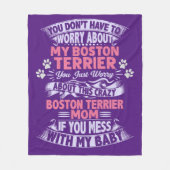 Fleecedecke "Boston Terrier". (Vorderseite)