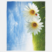 Fleecedecke/Daises mit Damenwanze Fleecedecke (Vorderseite)
