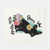 Fleecedecke | der französischen Bulldogge MEDIUM (Vorderseite (Horizontal))