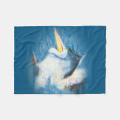 Fleecedecke des Watercolorpelikans 17 (Vorderseite (Horizontal))