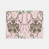 Fleecedecke französische Bulldogge (Vorderseite (Horizontal))