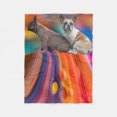Fleecedecke französische Bulldoggen (Vorderseite)