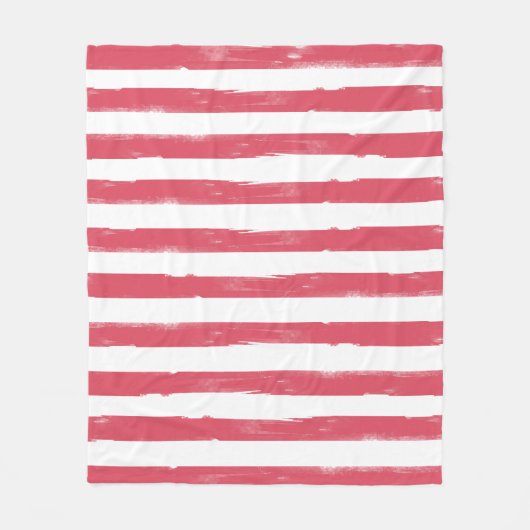 Fleecedecke in Rosa und Weiß (Vorderseite)