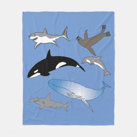 Fleecedecke, Meereslebewesen, Ozeane, wild lebende Fleecedecke (Vorderseite)