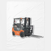 Fleecedecke mit Gabelstapler- Design (Vorderseite)