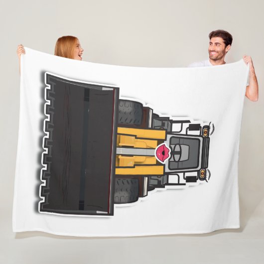 Fleecedecke mit "Lady Loader" Grafik (Beispiel)