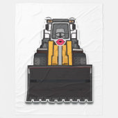 Fleecedecke mit "Lady Loader" Grafik (Vorderseite)