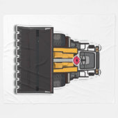 Fleecedecke mit "Lady Loader" Grafik (Vorderseite (Horizontal))