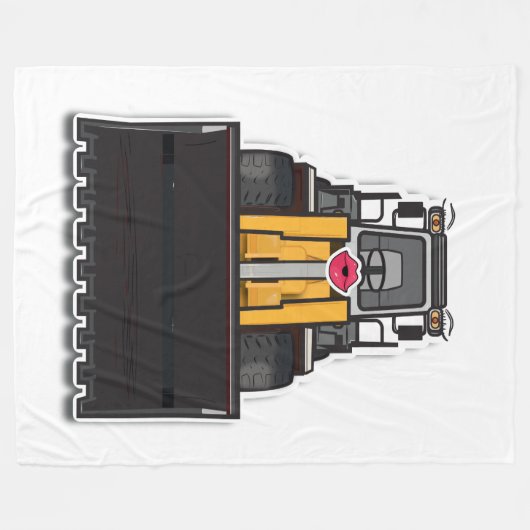 Fleecedecke mit "Lady Loader" Grafik (Vorderseite (Horizontal))