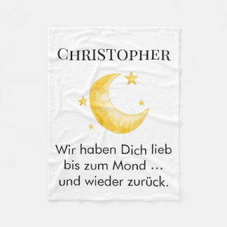 Fleecedecke mit Name individuell
