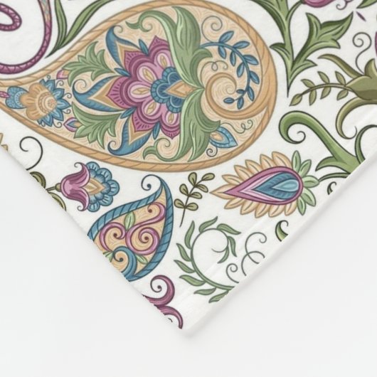 Fleecedecke mit Paisleymuster (Ecke)
