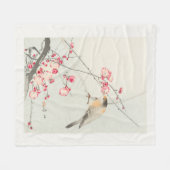 Fleecedecken: OHARA KOSON: SONGBIRD + BLOSSOM Fleecedecke (Vorderseite (Horizontal))