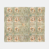 Fleecedecken: WILLIAM MORRIS : HONEYSUCKLE Fleecedecke (Vorderseite (Horizontal))