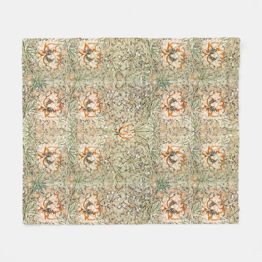 Fleecedecken: WILLIAM MORRIS : HONEYSUCKLE Fleecedecke (Vorderseite (Horizontal))
