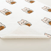 Fleecedeken Halloween – Schattige Pomeranian Sherpadecke (3/4)