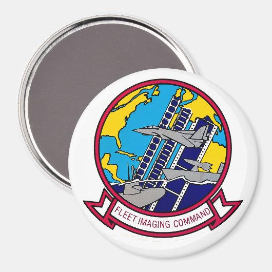 Fleet Imaging Command Atlantic Round Magnet (Vorderseite/Rückseite)