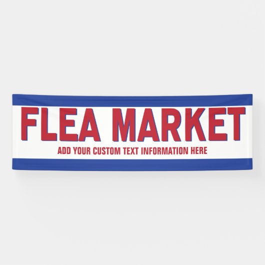 Fleet Market signiert rot und blau mit benutzerdef Banner (Horizontal)