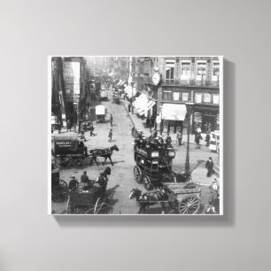 Fleet Street London, Vintag England Print Leinwanddruck