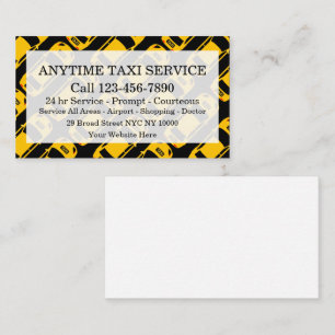 Fleet Taxi Service mit Taxicab Muster Visitenkarte