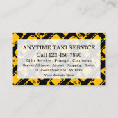 Fleet Taxi Service mit Taxicab Muster Visitenkarte (Vorderseite)