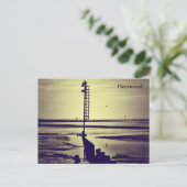 Fleetwood Beach & Wyre Light Postkarte (Stehend Vorderseite)