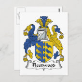 Fleetwood-Familienwappen Postkarte (Vorne/Hinten)