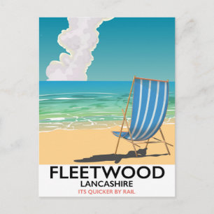 Fleetwood , Lancashire Reiseplakat für die Küste Postkarte