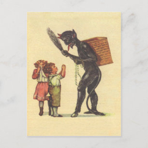 Flehen mit Krampus Postkarte