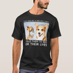 Flehen um ihr Leben Psycho Corgi Strand Grafik T-Shirt