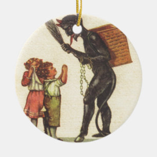 Flehentlich bitten an Krampus Keramikornament